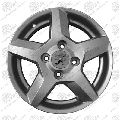 رینگ اسپرت سایز 14 کد R77 نقره ای نیریز ( پژو 206،پژو207،رانا )